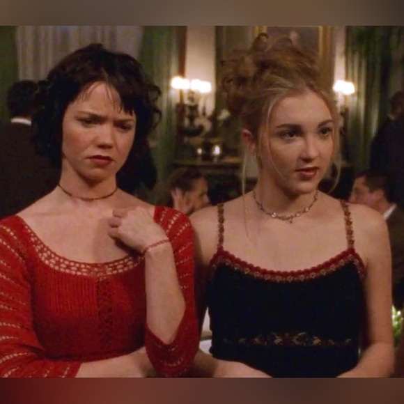 Dresses & Skirts - ASO Gilmore Girls Madeline’s red crochet dress at the Chilton dance